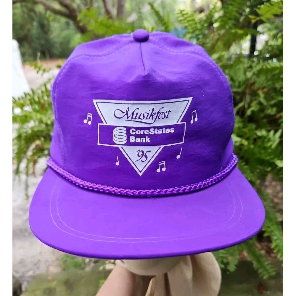 Musikfest '95 Cap Hat Vintage Purple 1995 Music Festival Core‎ States Bank